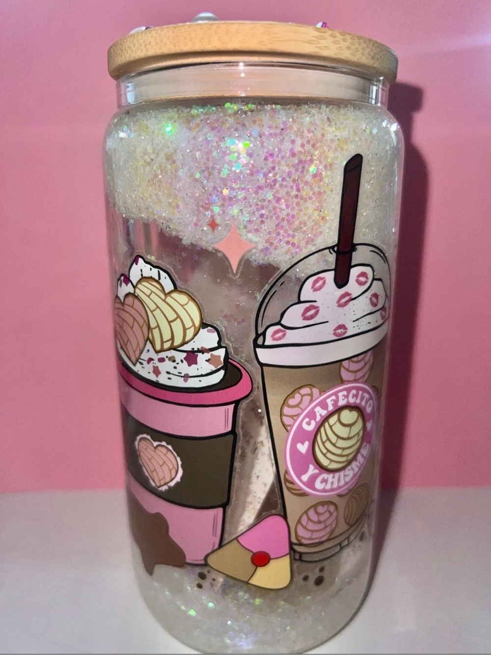 16oz snow globe tumbler